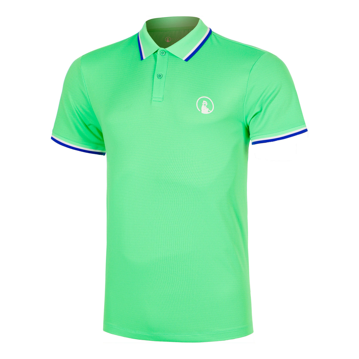 Quiet Please Joy Tournament Tipping Polo Men - green, white