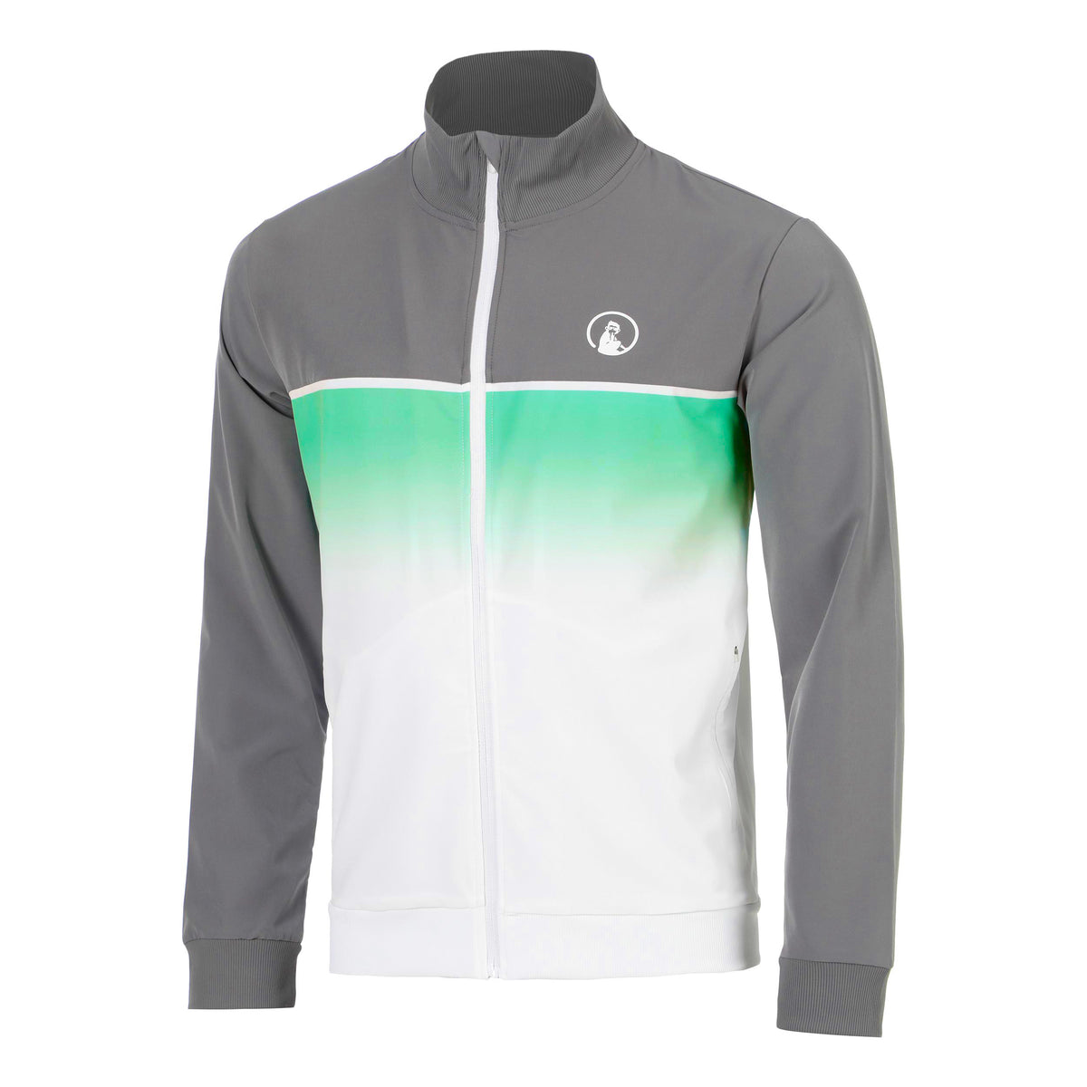Quiet Please Faded Trainingsjacke Herren - grau, grün