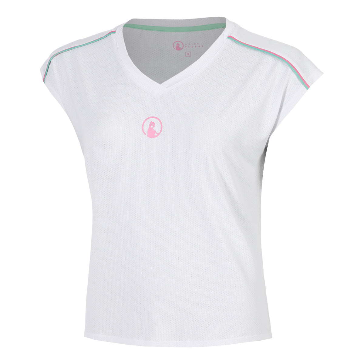 Quiet Please Joy Volley T-Shirt Women - white, pink