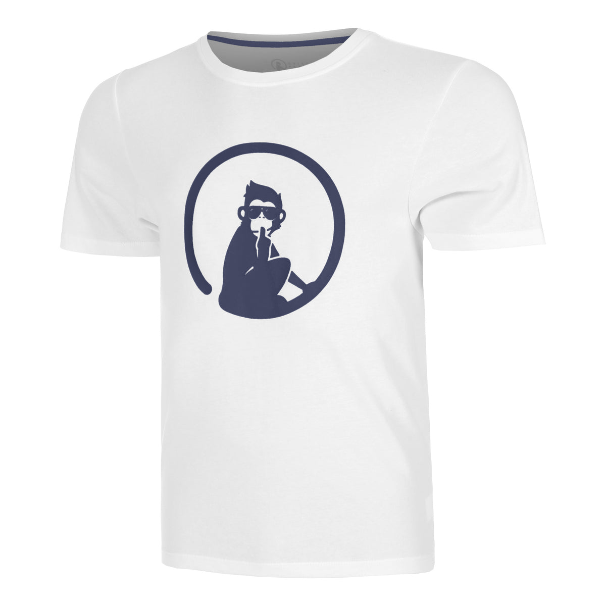 Quiet Please Trainings T-Shirt Men-White,Dark Blue