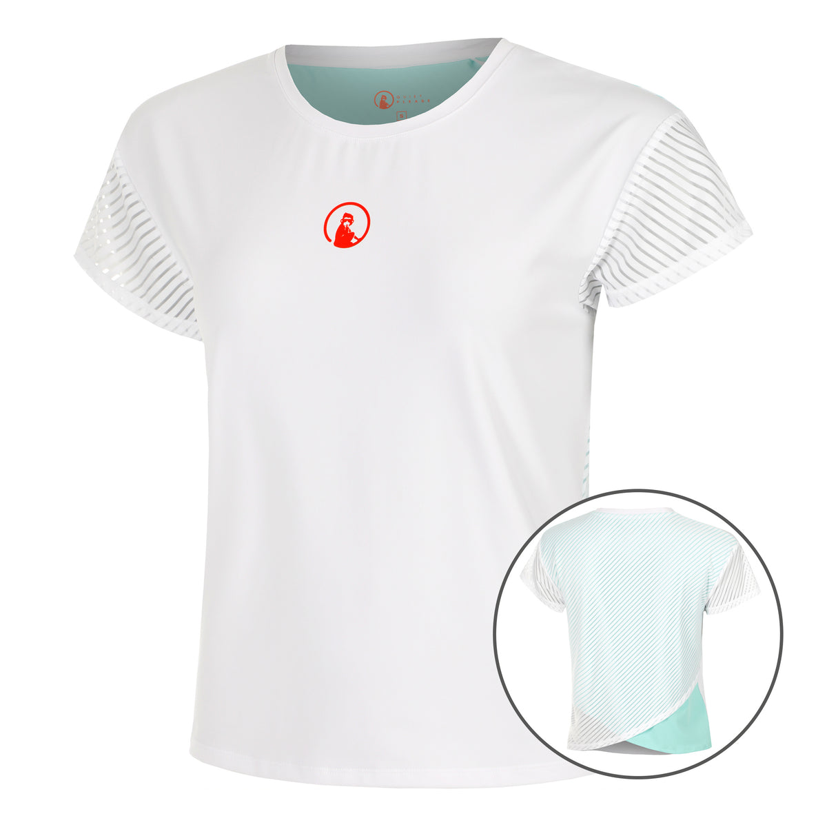 Quiet Please Wild Cross T-Shirt Women-White,Turquoise