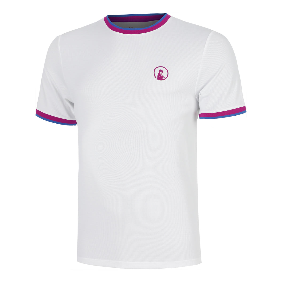 Quiet Please Break Ringer T-Shirt Men-white, berry