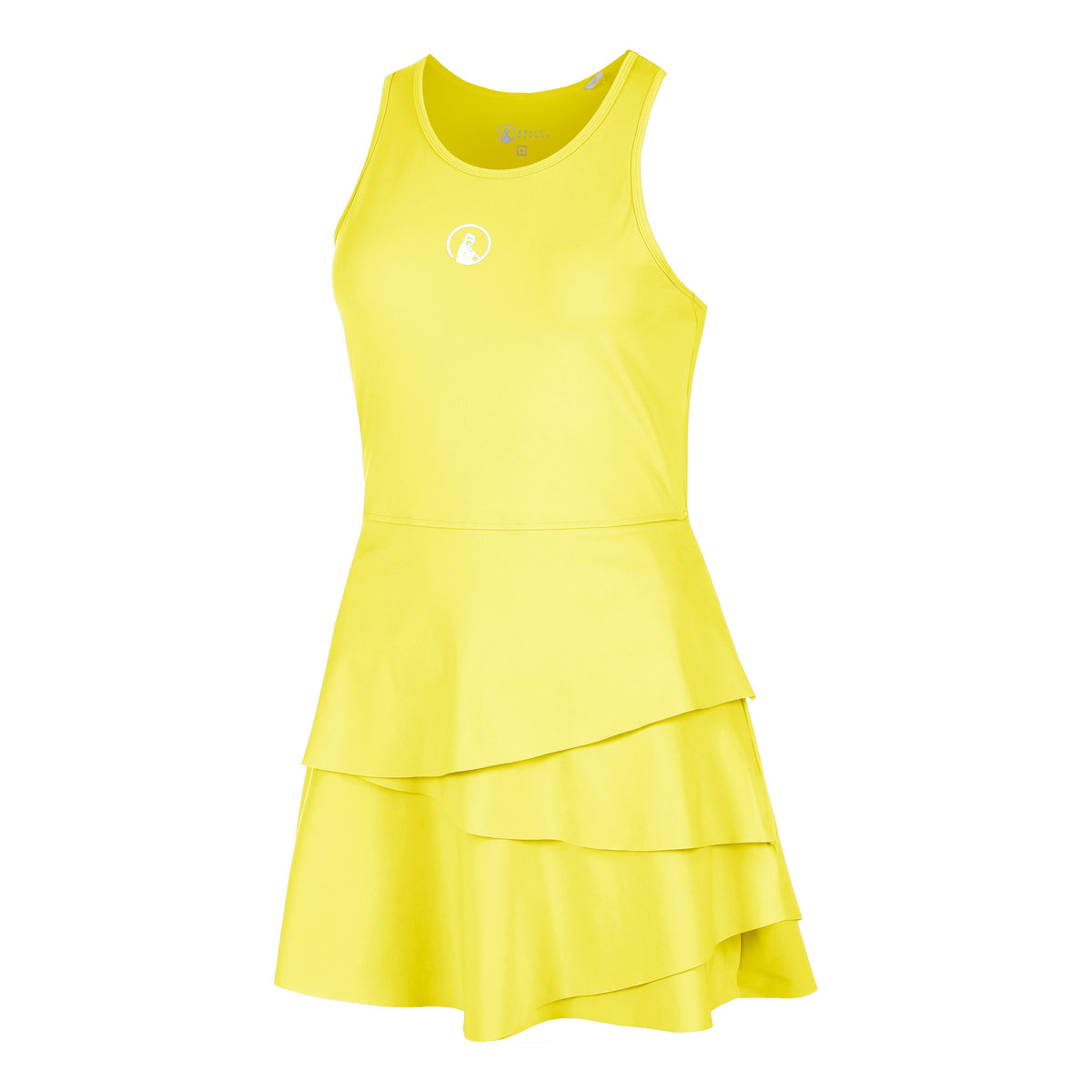 Quiet Please Flounce Dress Women - yellow, white