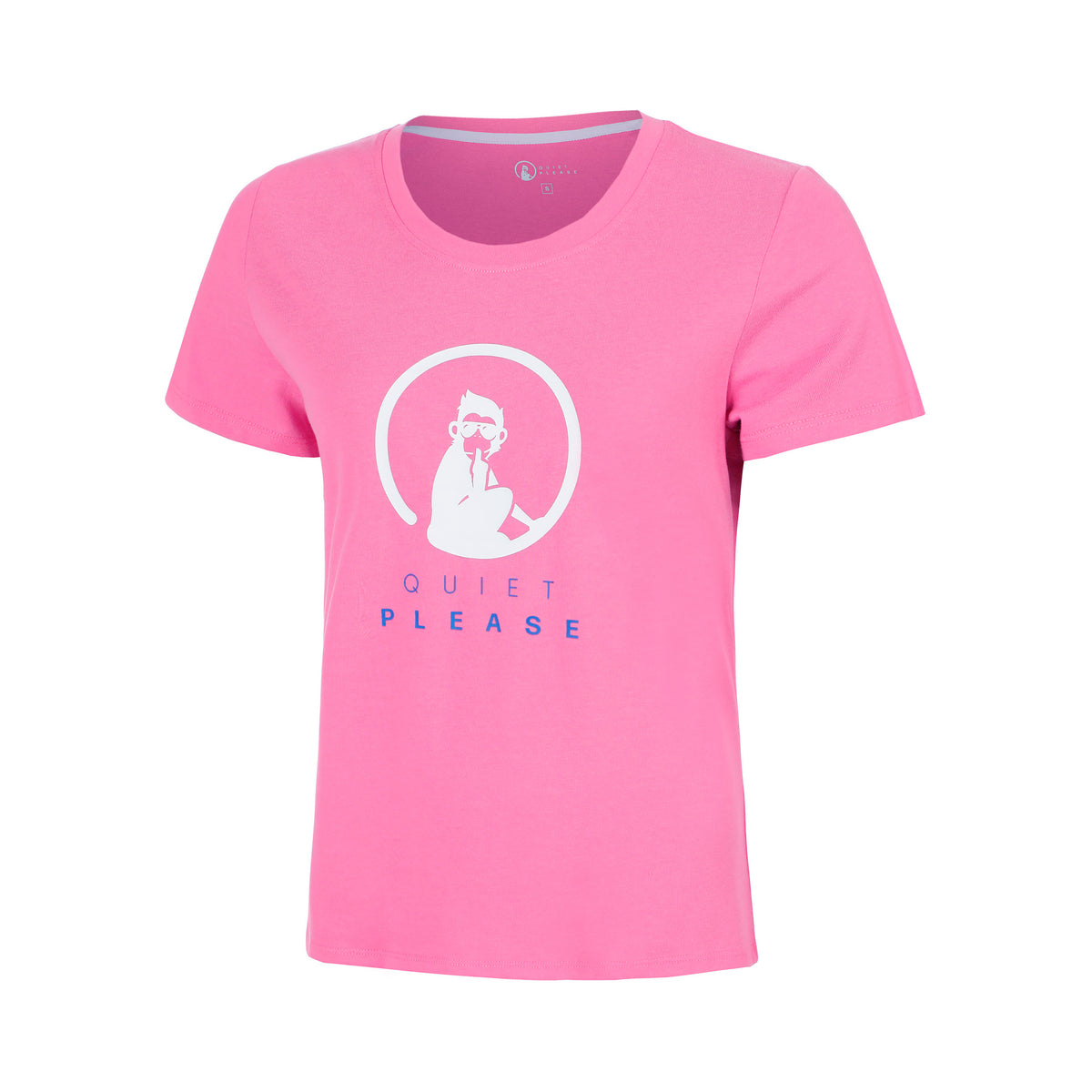 Quiet Please Baseline Logo T-Shirt Mädchen - berry, weiß