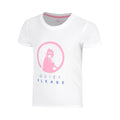 Baseline Logo T-Shirt Mädchen - weiß, neonpink
