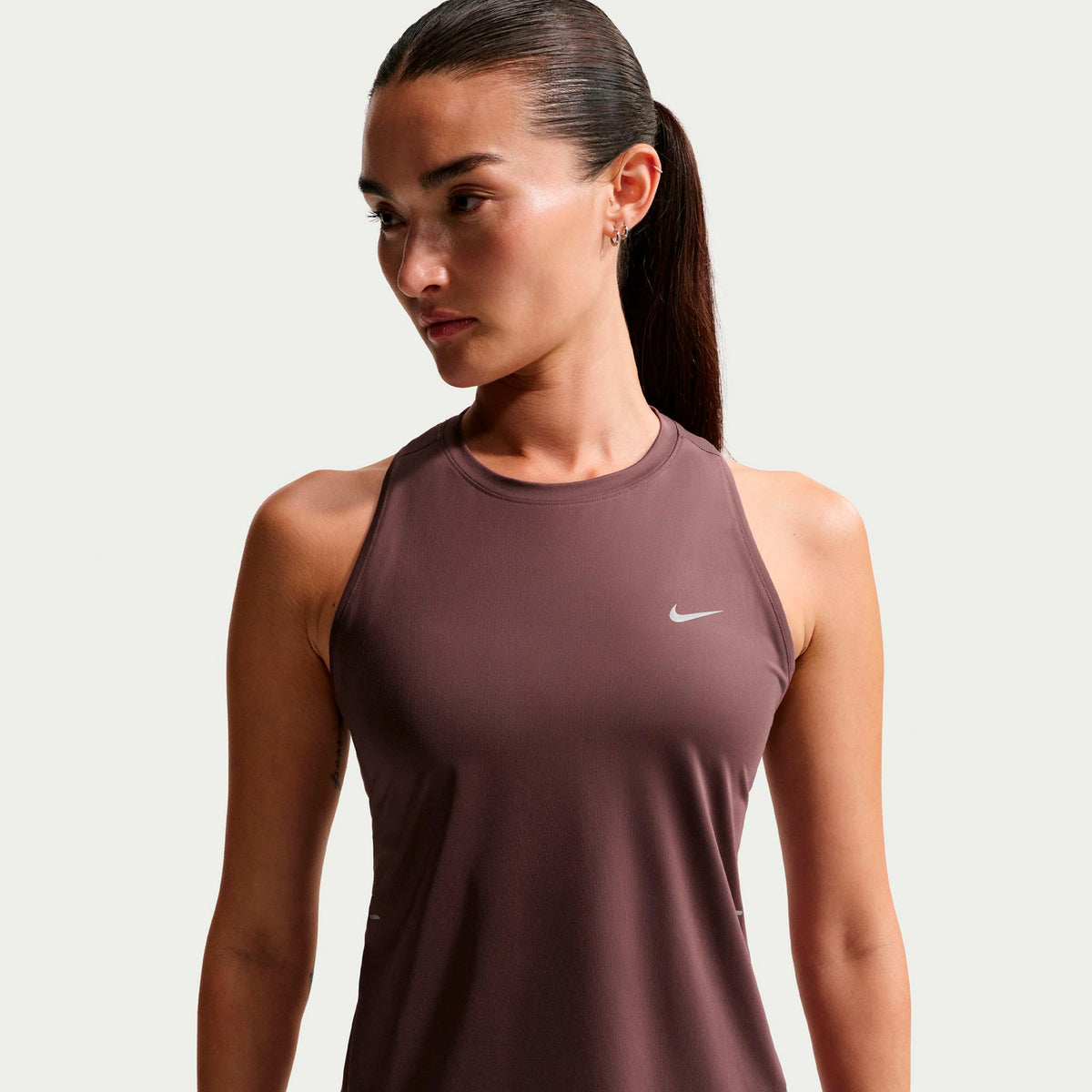 Nike Swift Lauftop Damen - mauve, silber