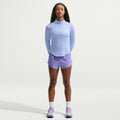 Swift Half-Zip  Laufshirt Damen - hellblau, silber