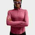 Swift Half-Zip  Laufshirt Damen - mauve, silber
