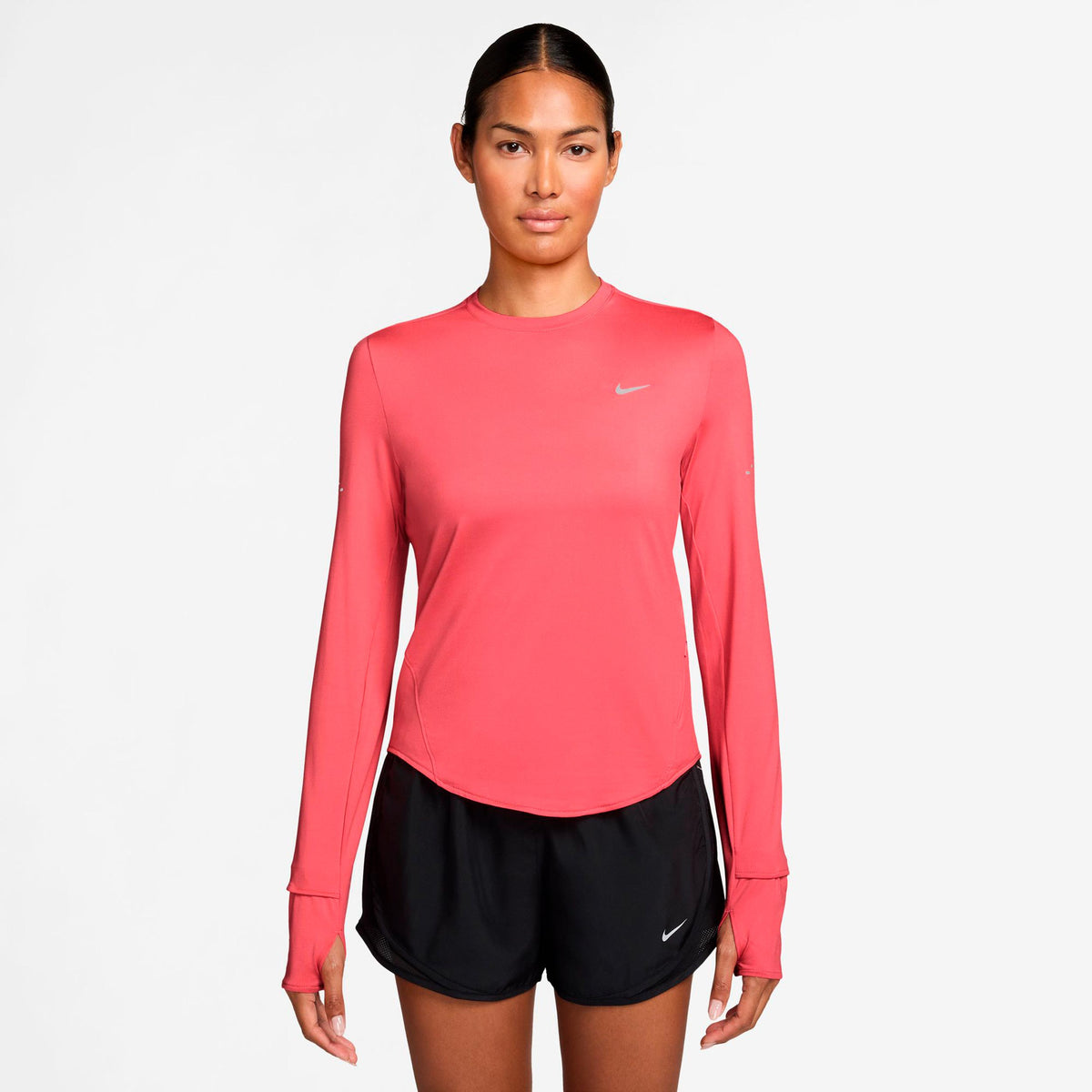 Nike Swift Laufshirt Damen - koralle, silber