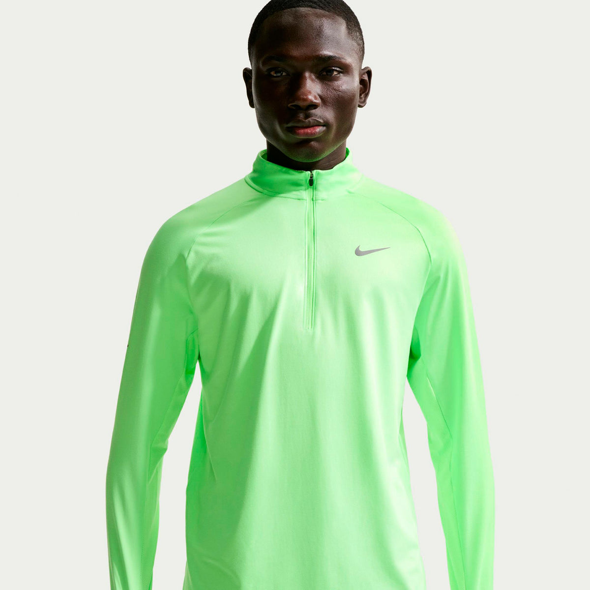 Nike Stride Half-Zip  Laufshirt Herren - hellgrün, silber