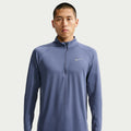 Stride Half-Zip  Laufshirt Herren - blaugrau, silber