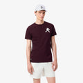 T-Shirt & Cap Men - wine red, white