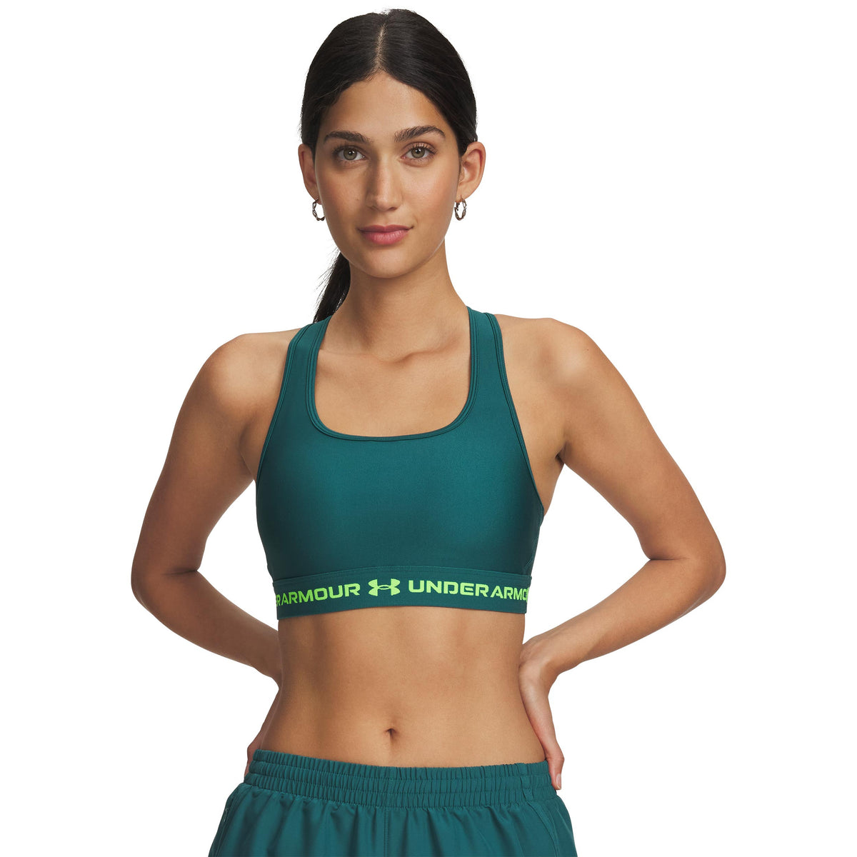 Under Armour Crossback Middle Sport-BH Damen - grün, grün