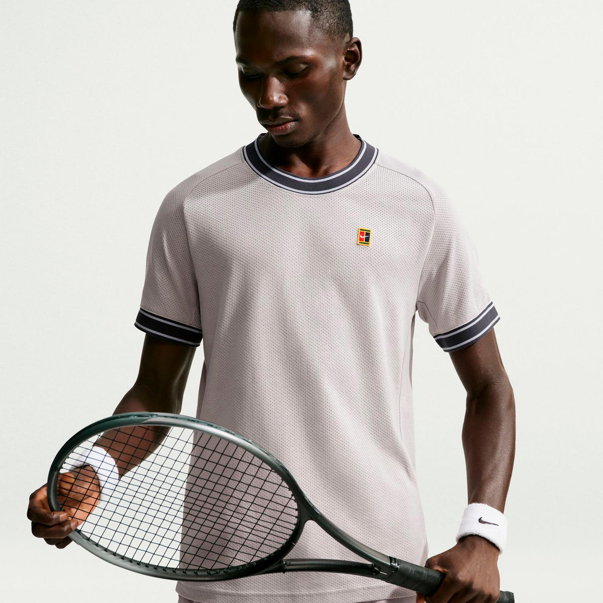 Nike Court Heritage T-Shirt Men - grey, lilac