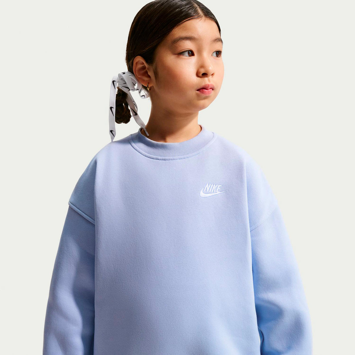 Nike Sportswear Club Fleece Oversized Crew Sweatshirt Kids-blue grey