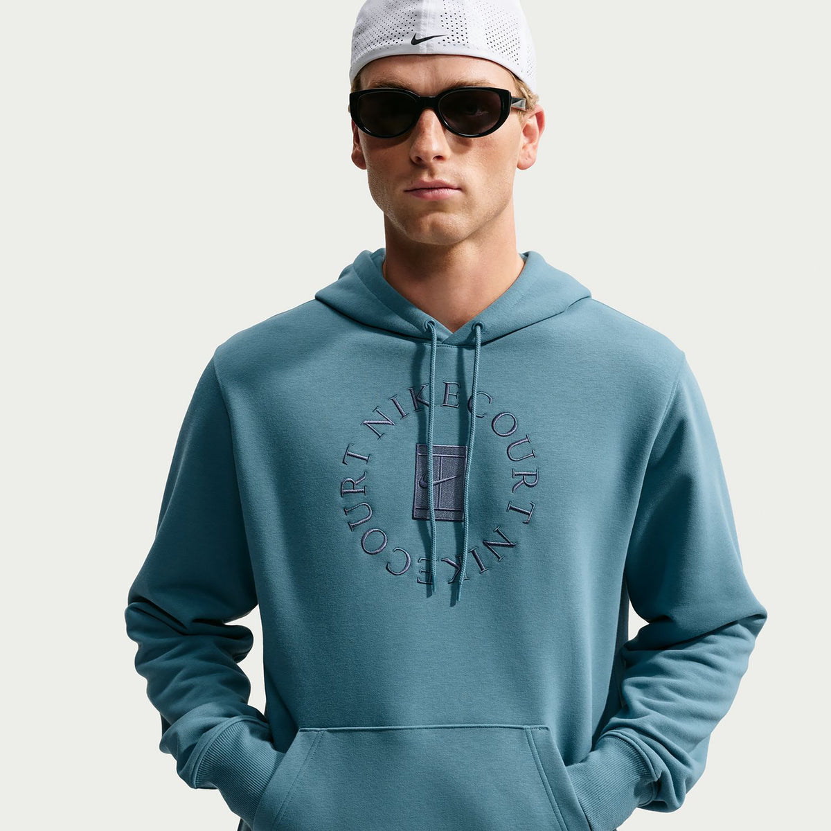Nike Court Dri-Fit Heritage Hoody Men - petrol