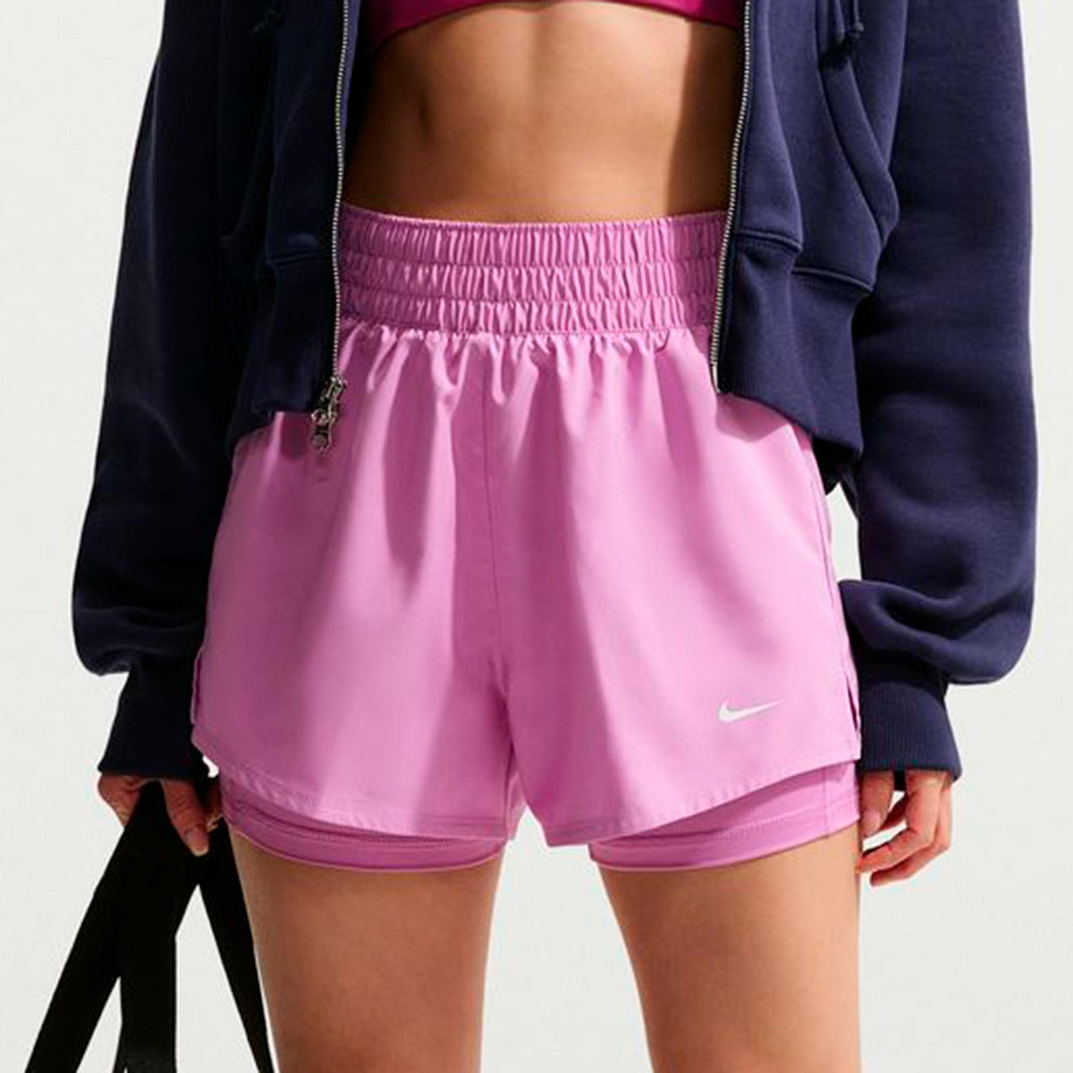Nike Dri-Fit One High Rise 2in1 3in Shorts Women - lilac, white