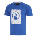 Crush Scraped T-Shirt Men-blue, white