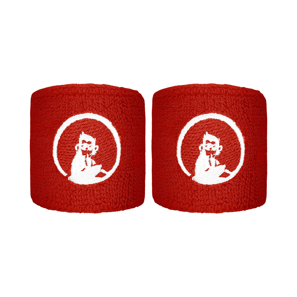 Quiet Please Wristband 2 Pack short - red, white