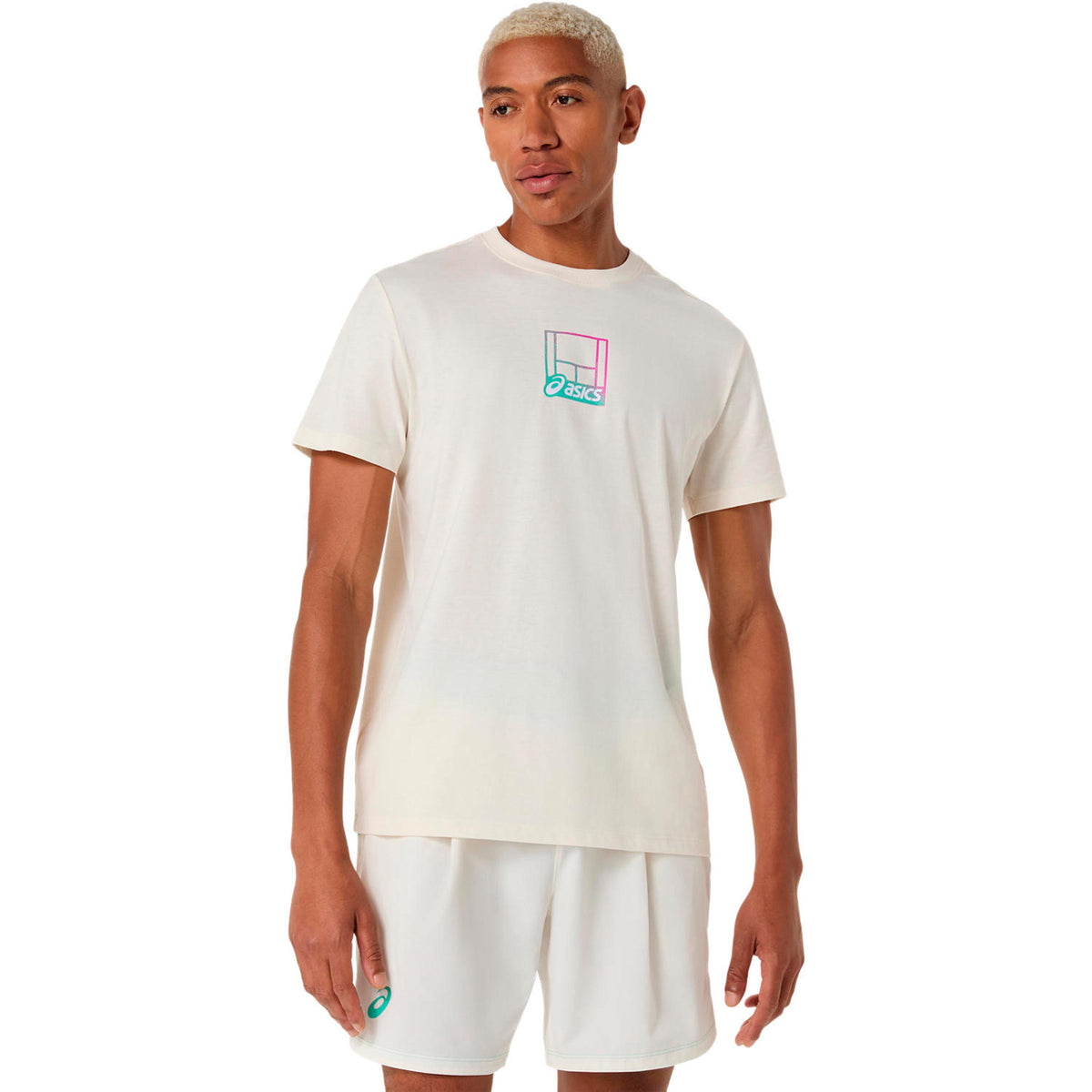 ASICS Court Core Graphic T-Shirt Men-cream, multicoloured
