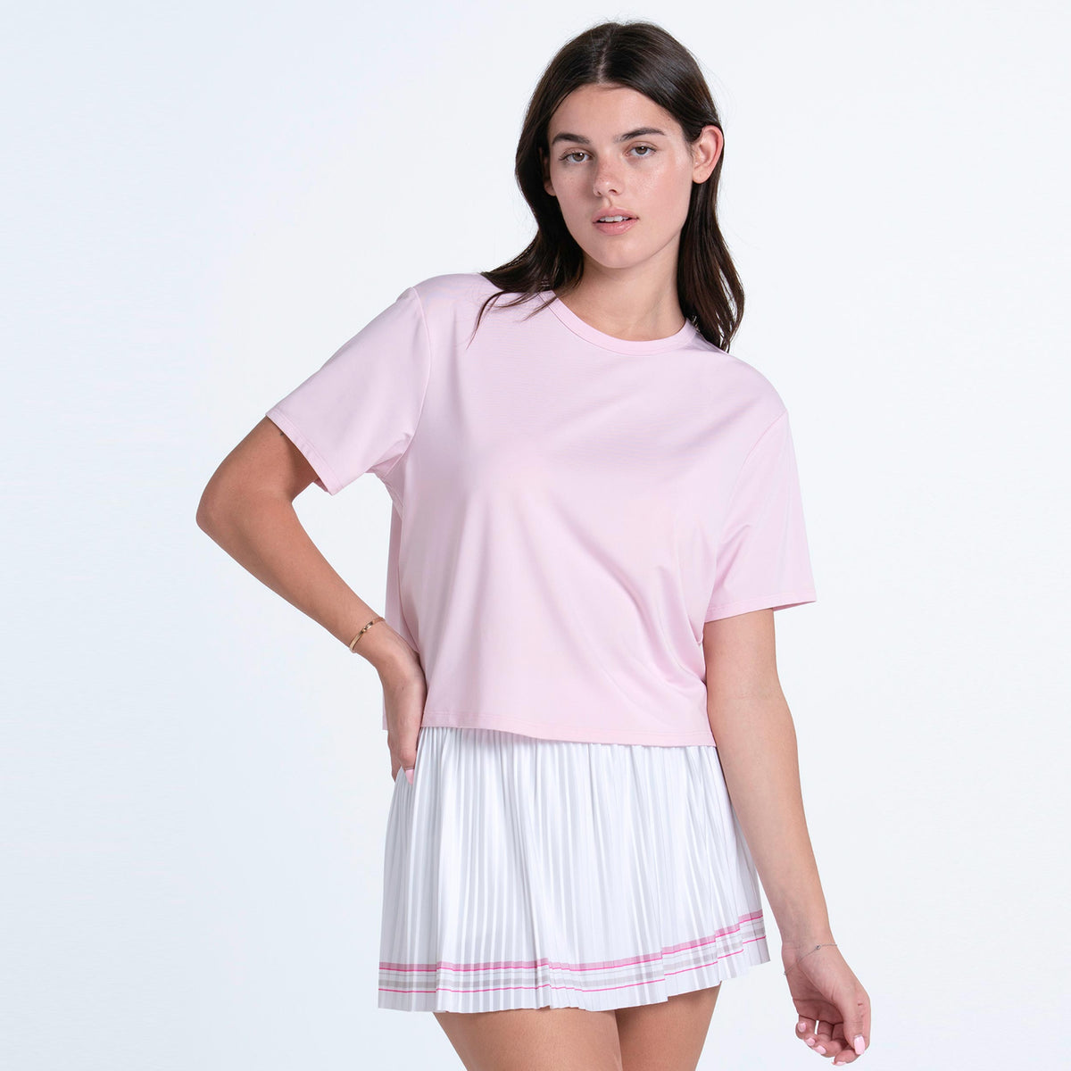 Lucky in Love Power Box T-Shirt Damen - rosa, weiß