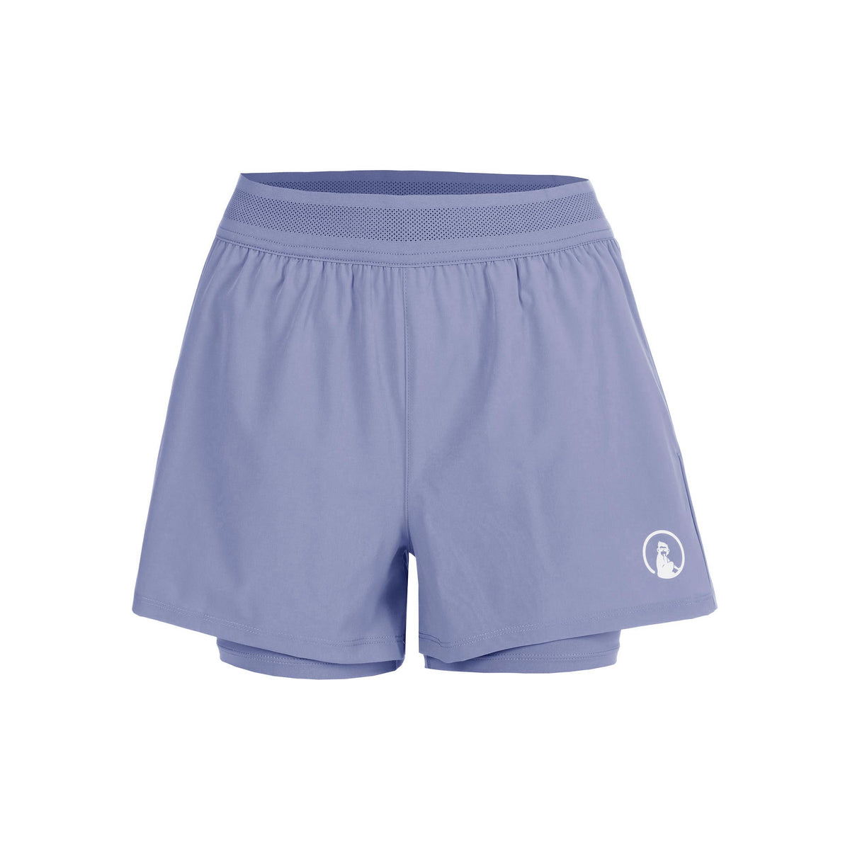Quiet Please Glow Rematch 2In1 Shorts Damen - blau