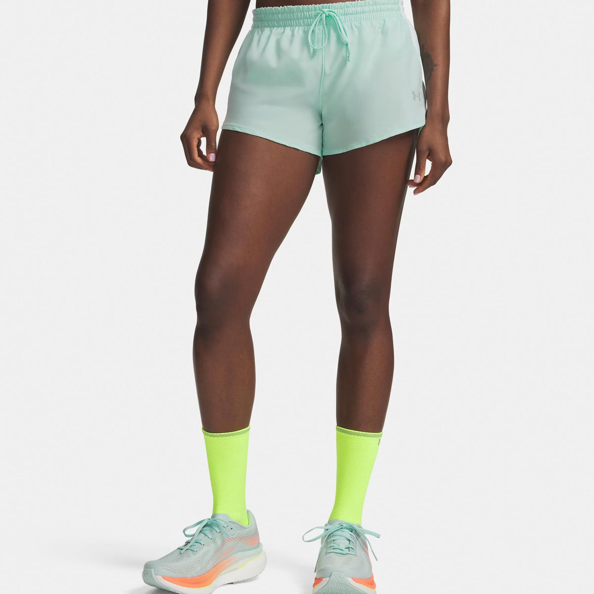 Under Armour Velociti Pro 3in  Laufshorts Damen - mint, silber