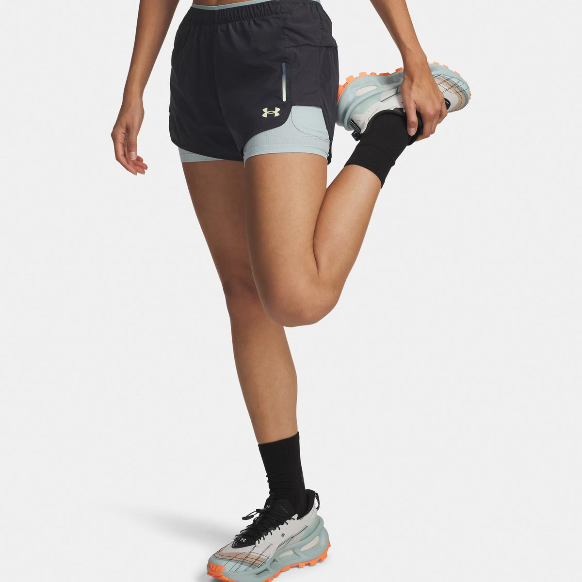 Under Armour Explor Trail Ultra Lined  Laufshorts Damen-anthrazit, blau