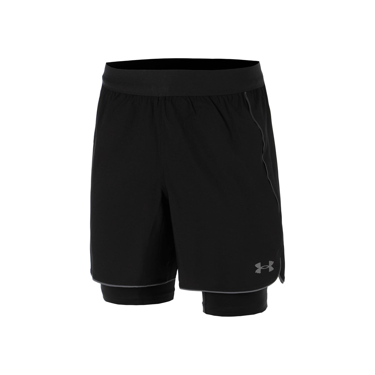 Under Armour Velociti Pro 2-in-1  Laufshorts Herren-schwarz, silber