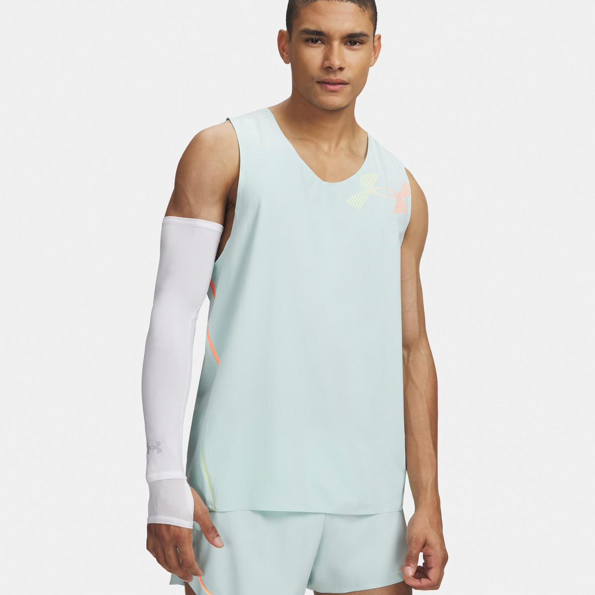 Under Armour Velociti Elite Singlet Running shirt Men-mint, coral
