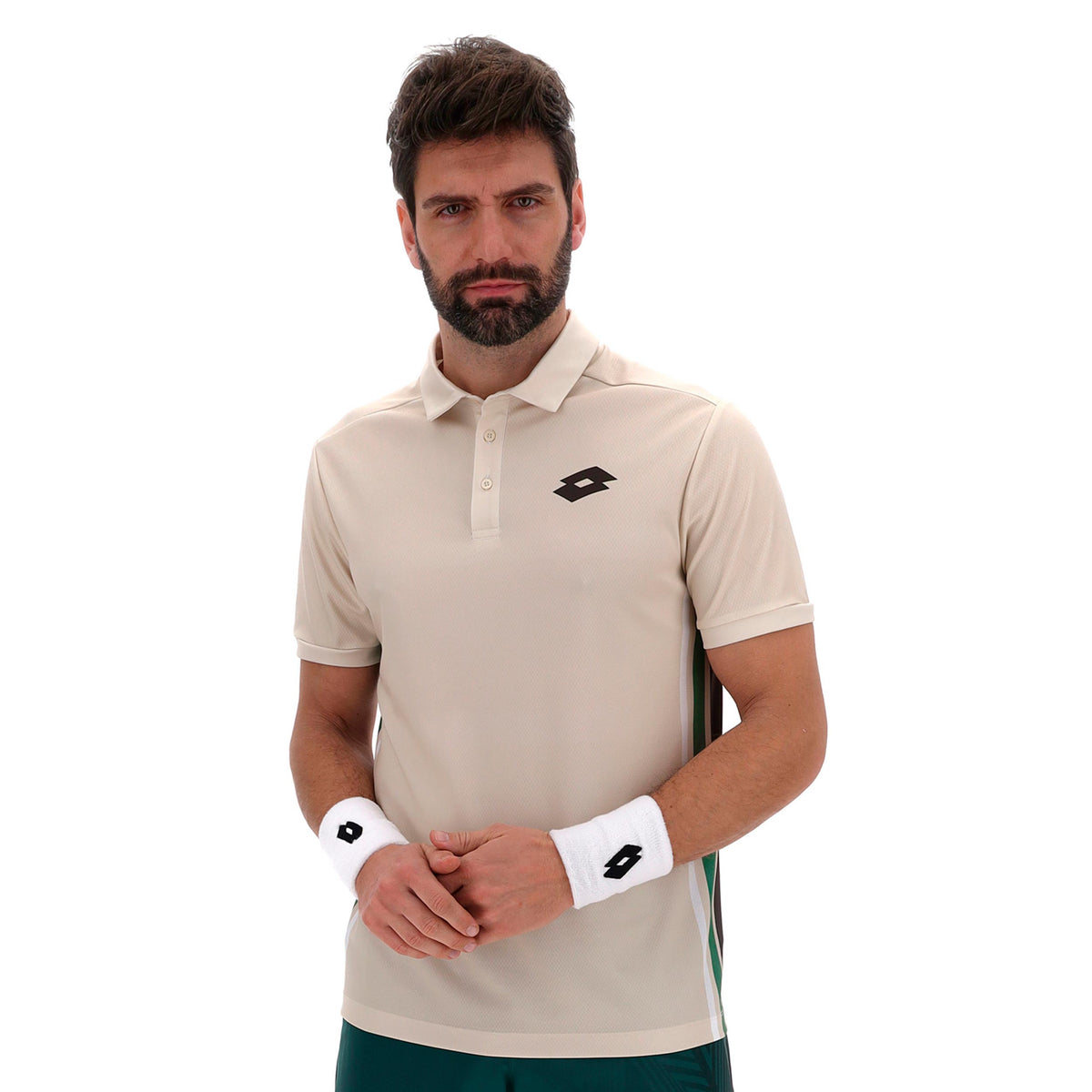 Lotto Tech VI Polo Men - cream, petrol