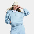 Icon Fleece Halfzip Hoody Damen - blau, blaugrau