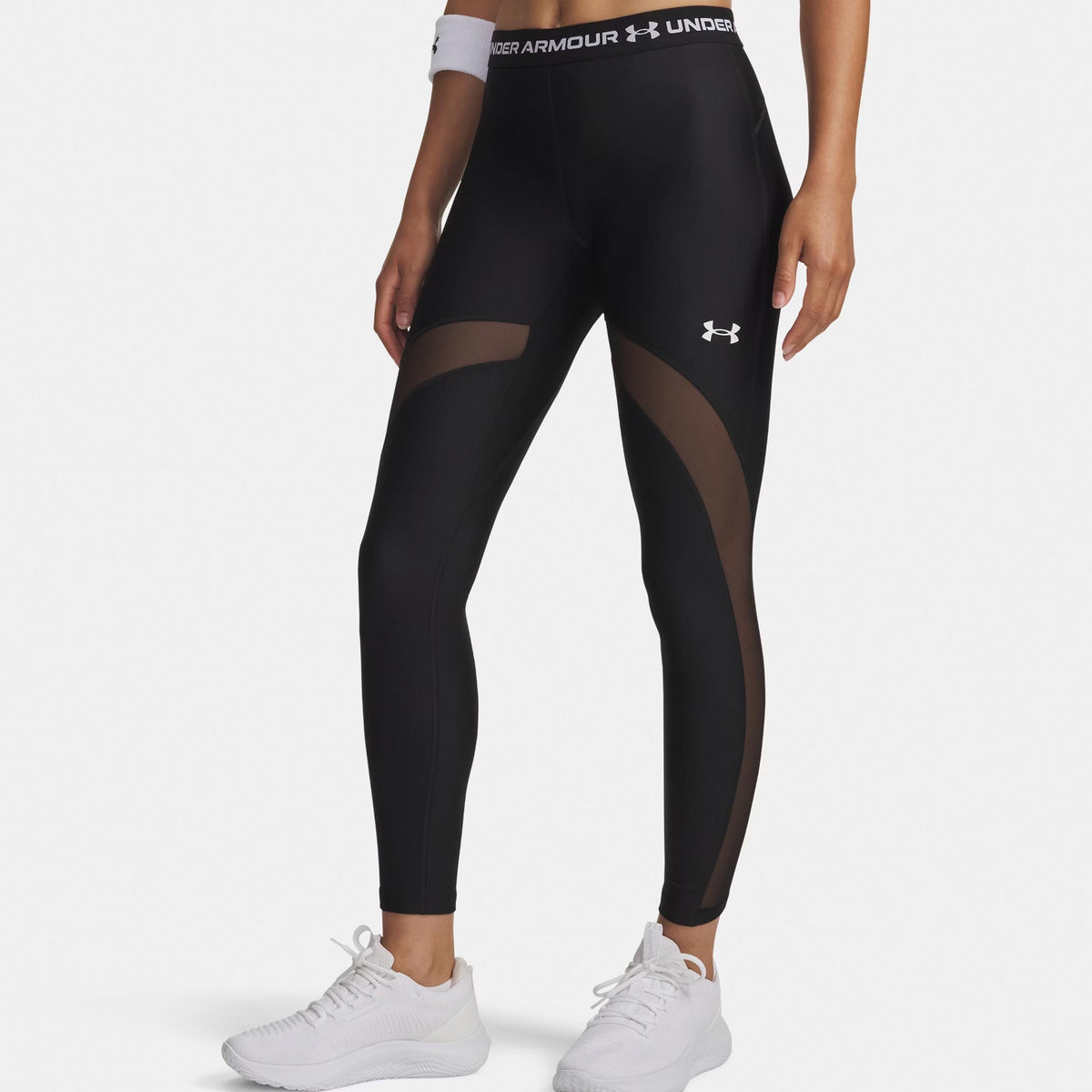 Under Armour HeatGear Mesh Tight Damen-schwarz, weiß