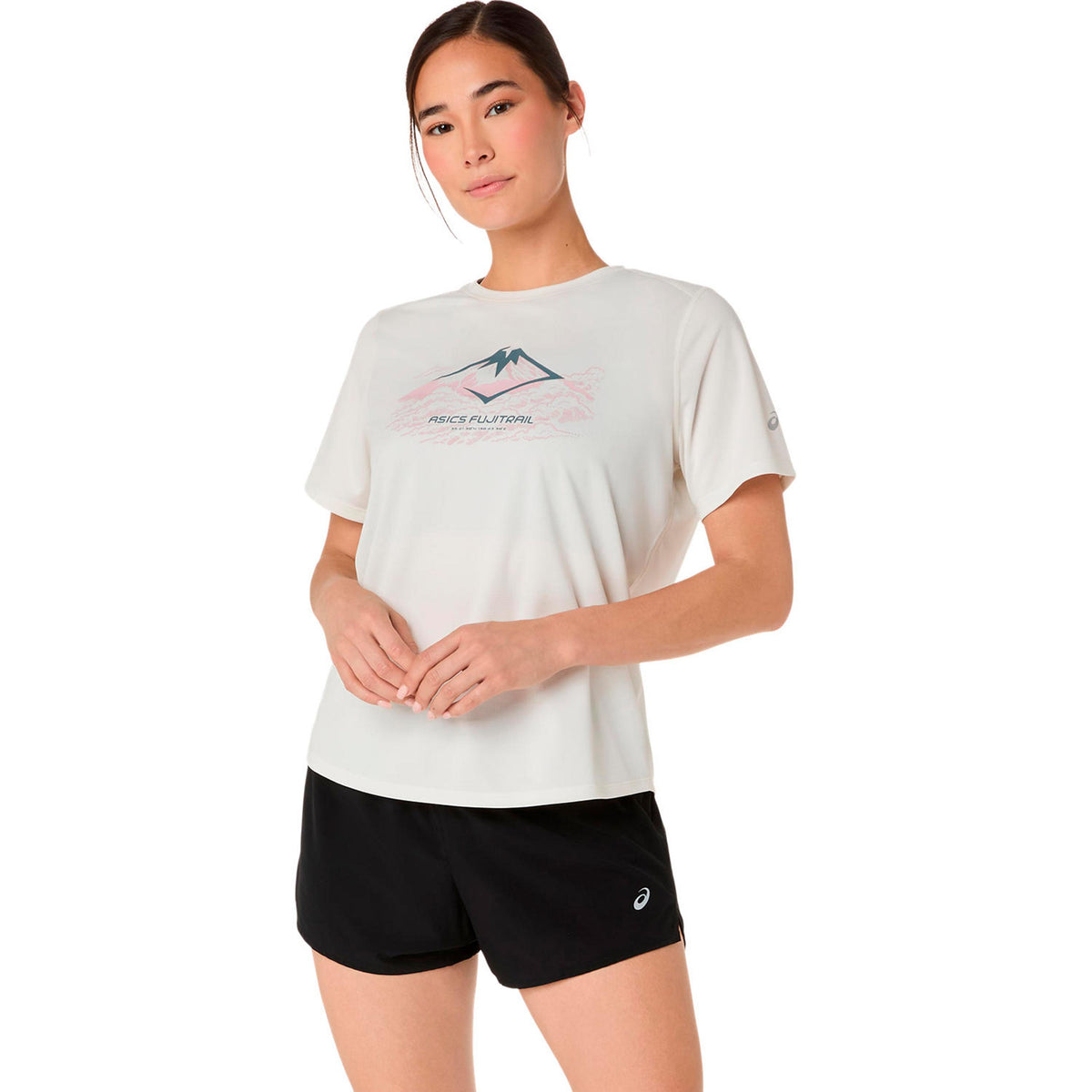 ASICS Fujitrail Logo Running shirt Women - beige