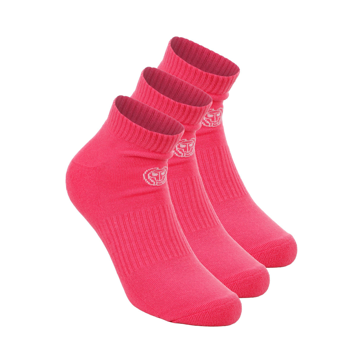 BIDI BADU Crew Performance Tennis Socks 3 Pack Unisex - berry
