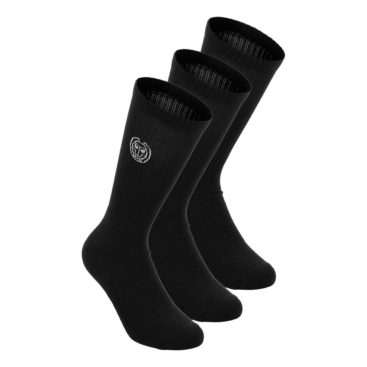 BIDI BADU Crew Performance Tennis Socks 3 Pack Unisex - black