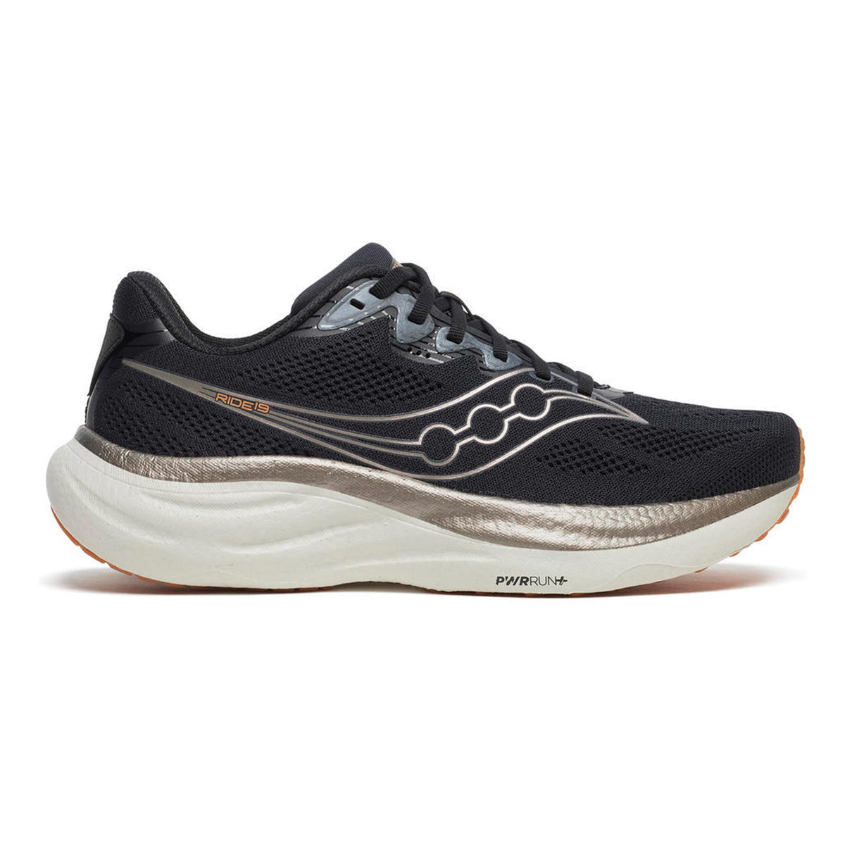Saucony Ride 19 Neutral running shoe Men-black, silver