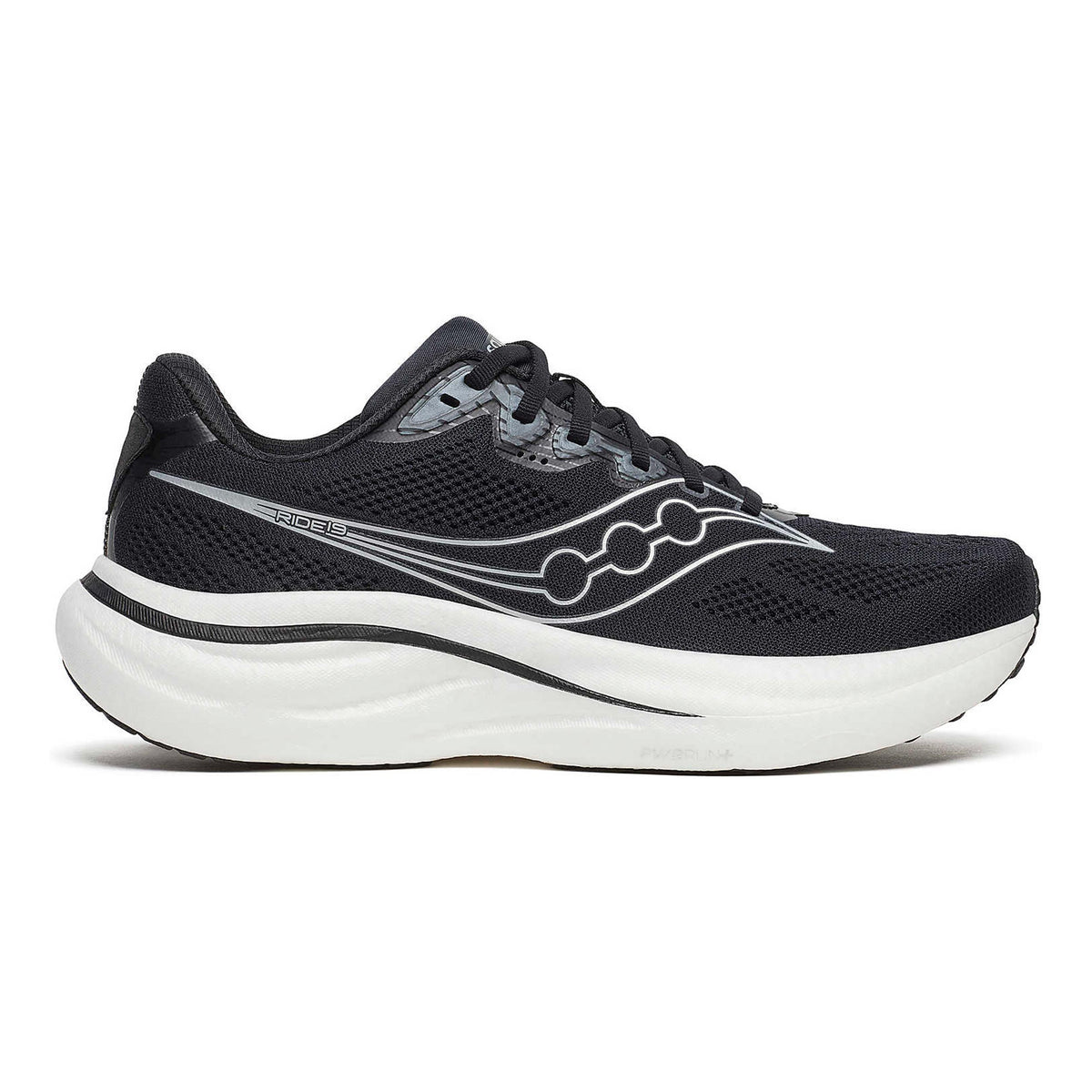 Saucony Ride 19 wide Neutral running shoe Men-black, silver