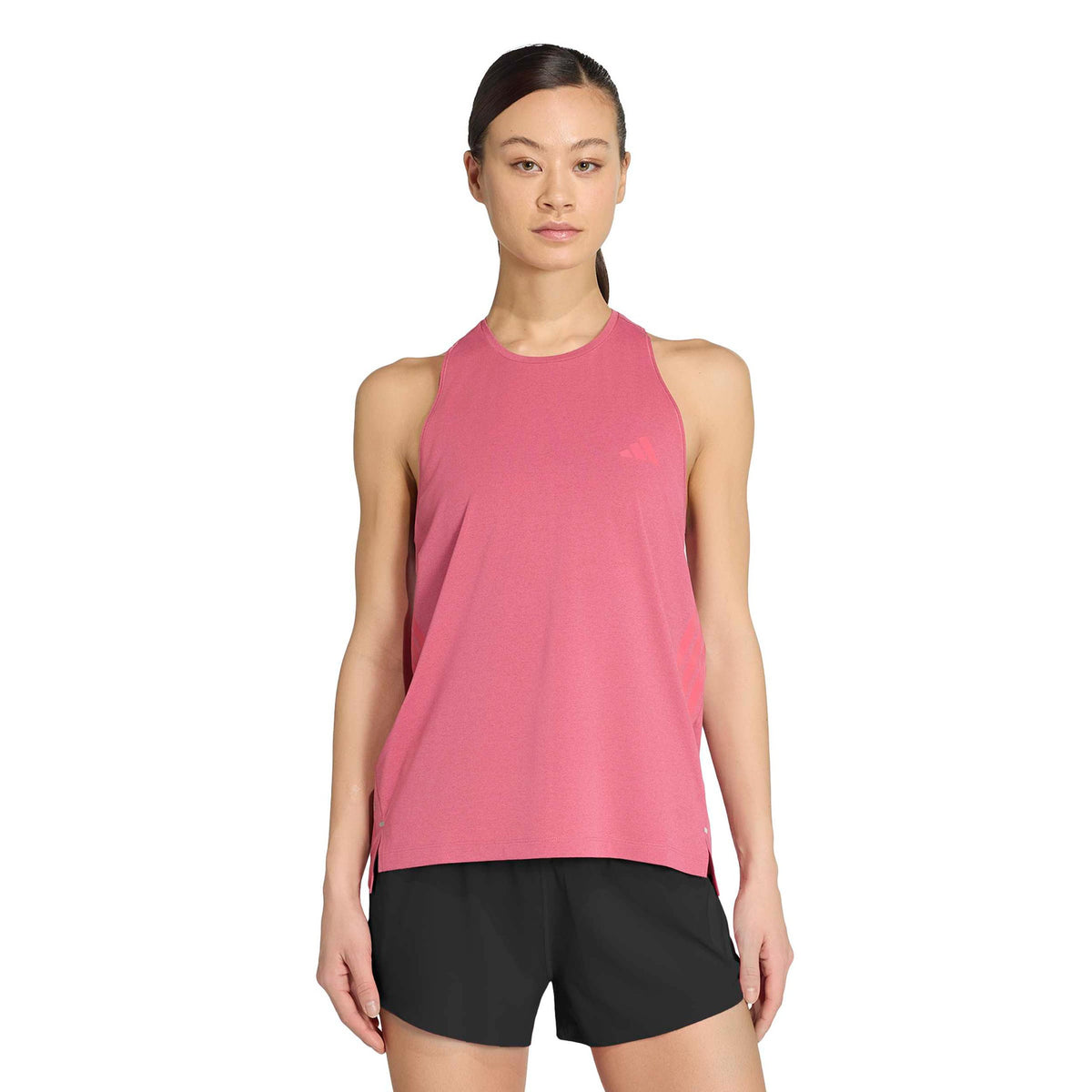 adidas Iconic Laufshirt Damen - weinrot