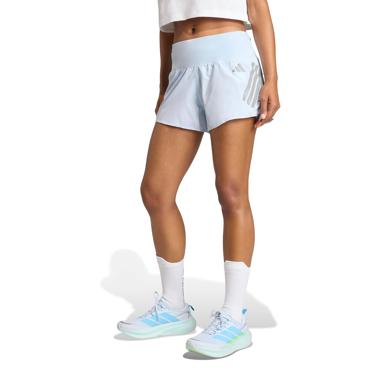 adidas adi365 4in  Laufshorts Damen-blaugrau