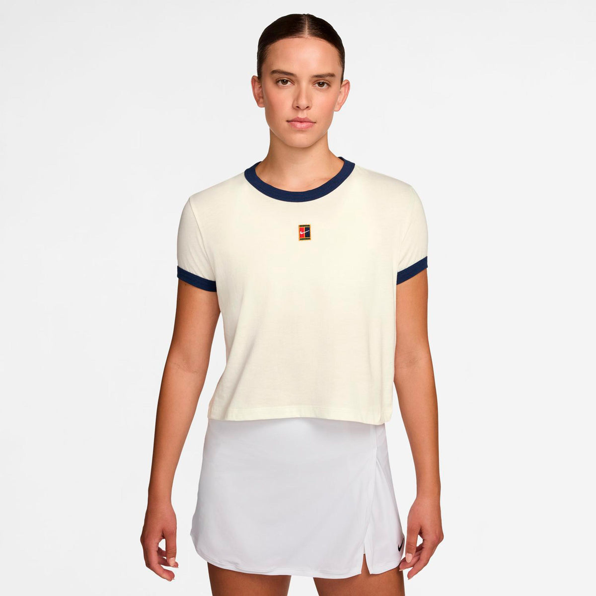 Nike Heritage T-Shirt Damen-creme, dunkelblau