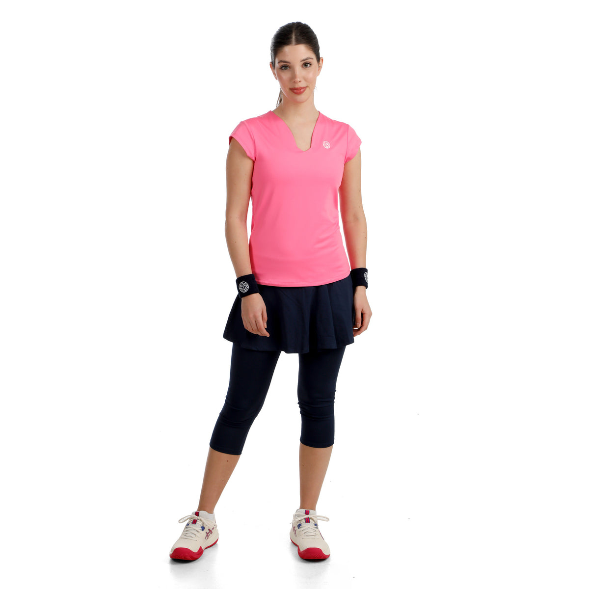 BIDI BADU Crew 2.0 V-Neck T-Shirt Damen-pink