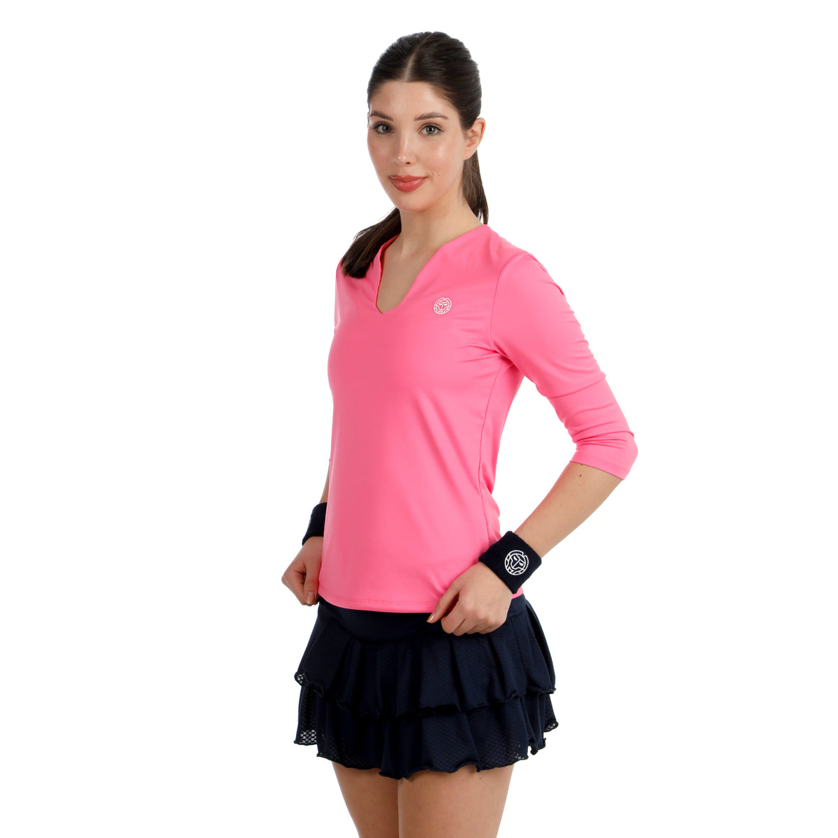 BIDI BADU Crew 2.0 V-Neck Longsleeve Damen-pink