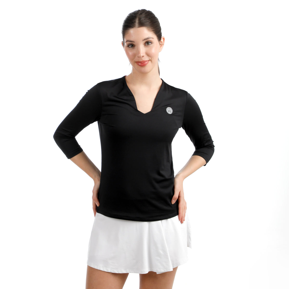BIDI BADU Crew 2.0 V-Neck Long sleeve Women-black