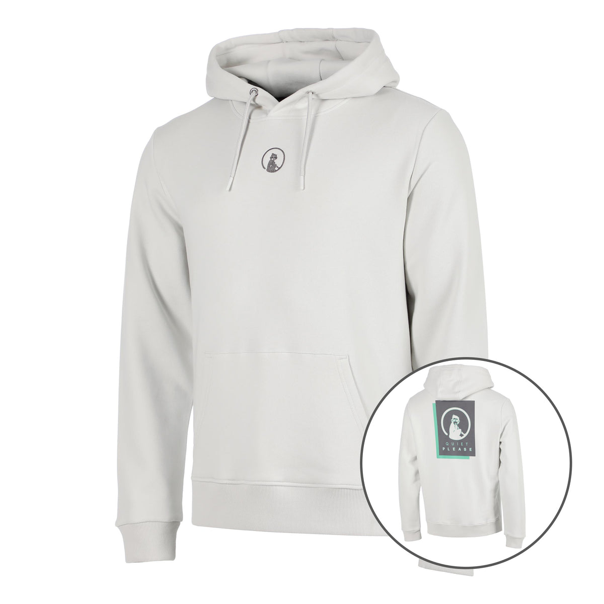 Quiet Please Joy Layer Hoody Men-lightgrey, dark grey