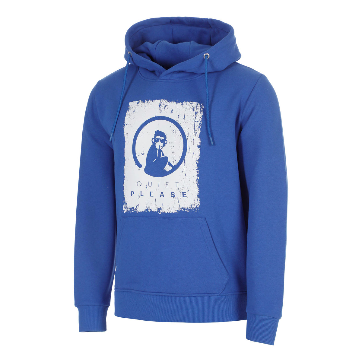 Quiet Please Crush Scraped Hoody Men-blue, white