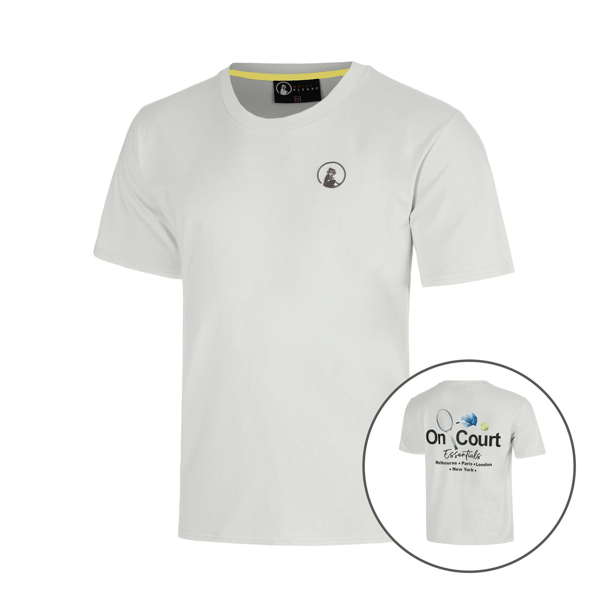 Quiet Please Crush On Court Essentials T-Shirt Boys-lightgrey, black