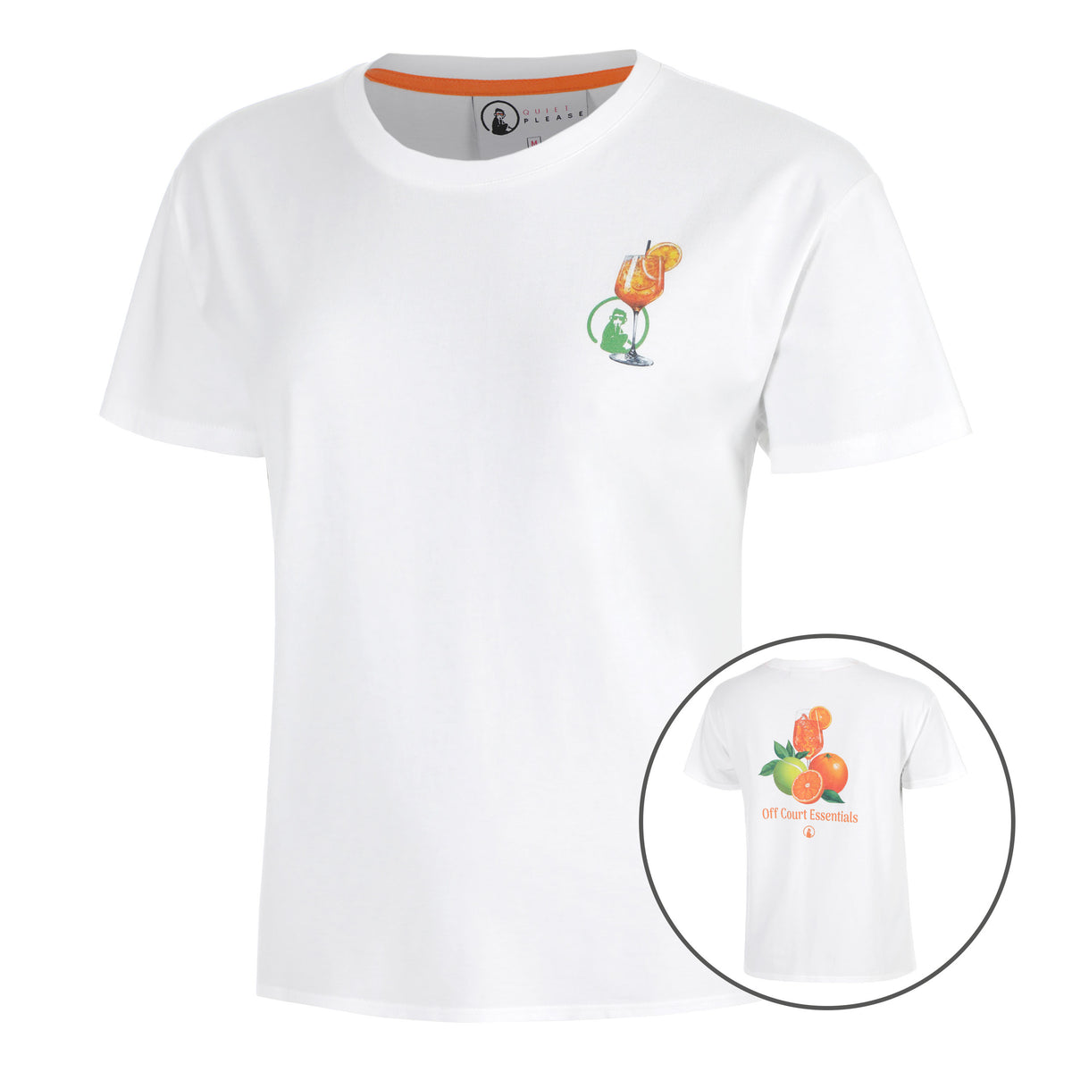 Quiet Please Joy Off Court Essentials T-Shirt Women-white, green