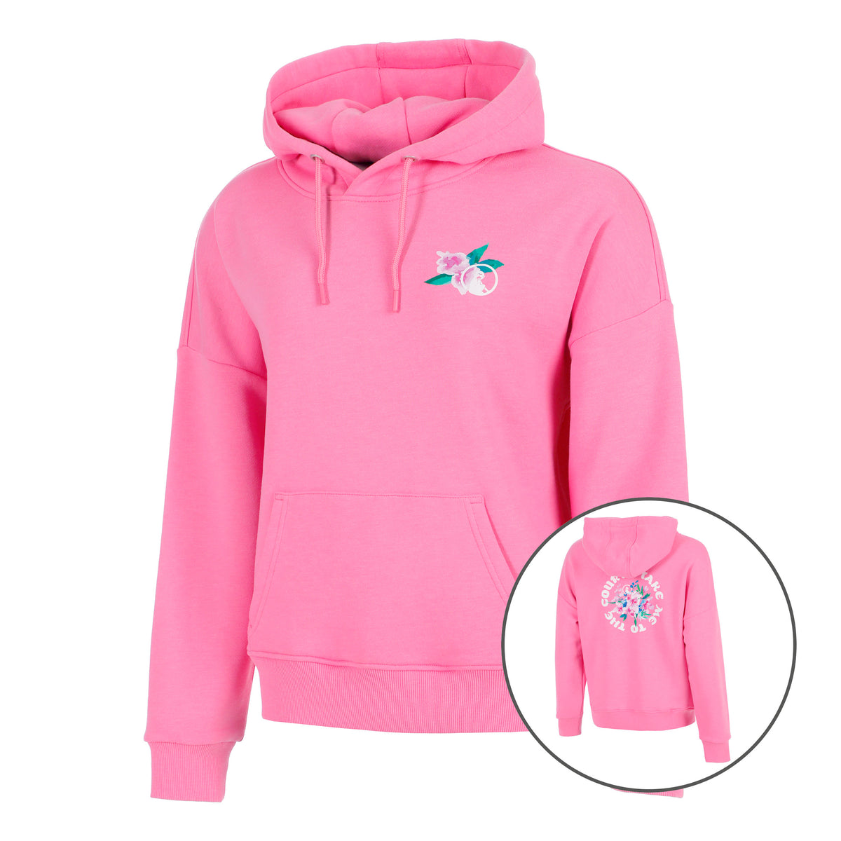Quiet Please Crush TMTTC Hoody Women-pink, white