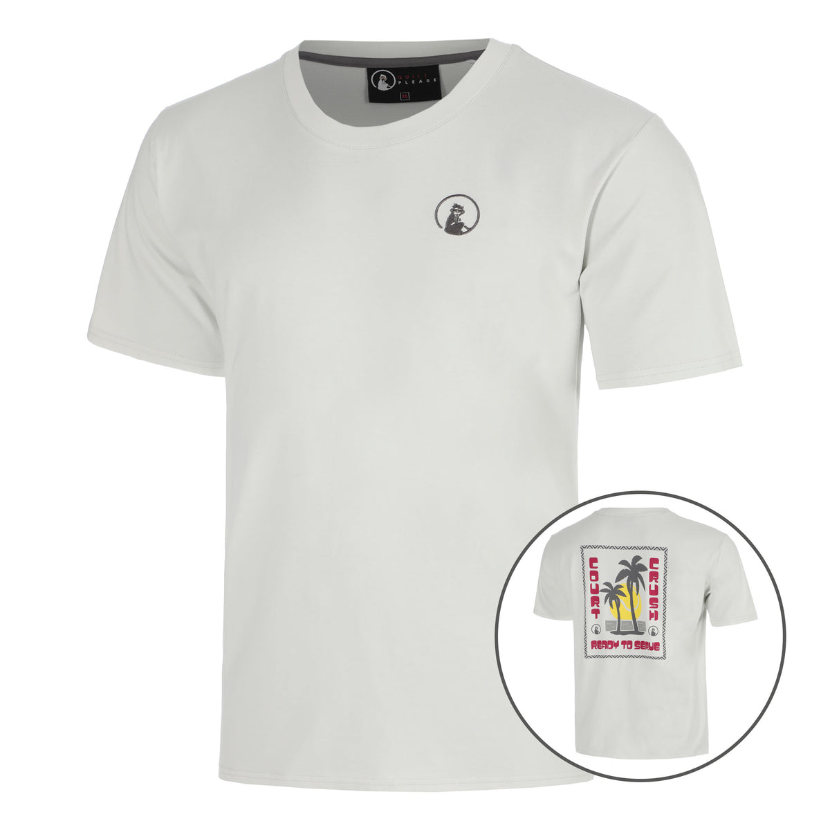 Quiet Please Sunset T-Shirt Herren-hellgrau, dunkelgrau